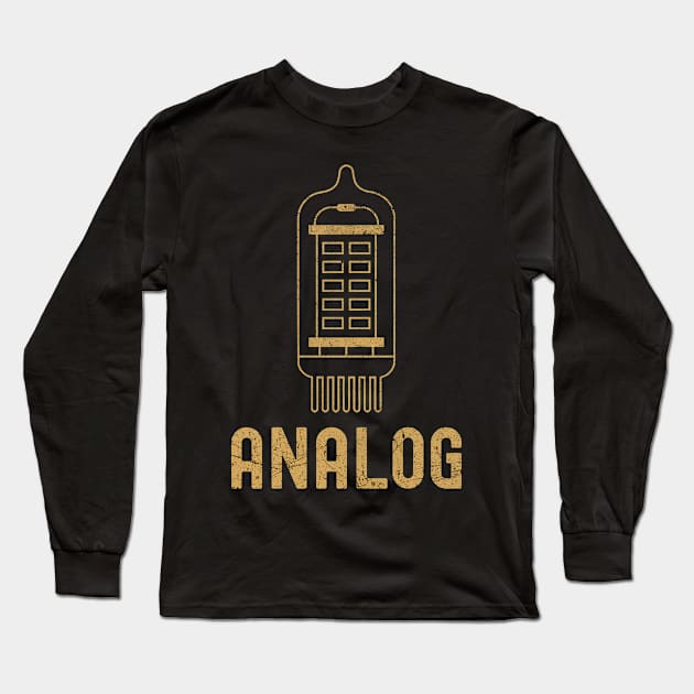 Analog Music Audio Engineer Long Sleeve T-Shirt by All-About-Words